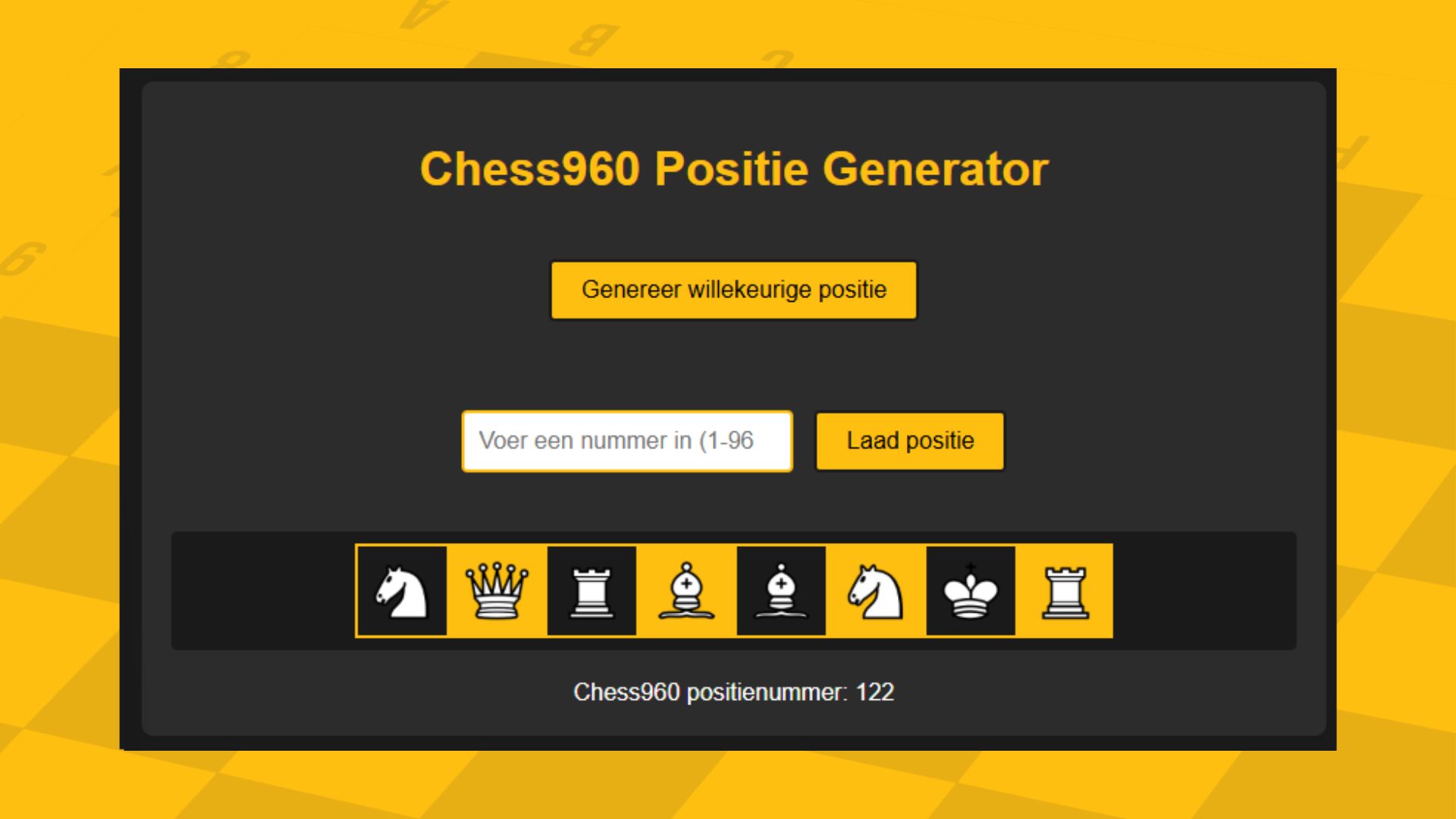 Schermafbeelding Chess960 Generator