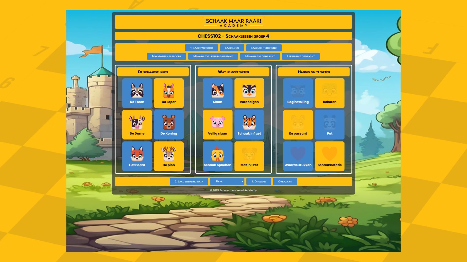 Schermafbeelding van schaakpaspoort