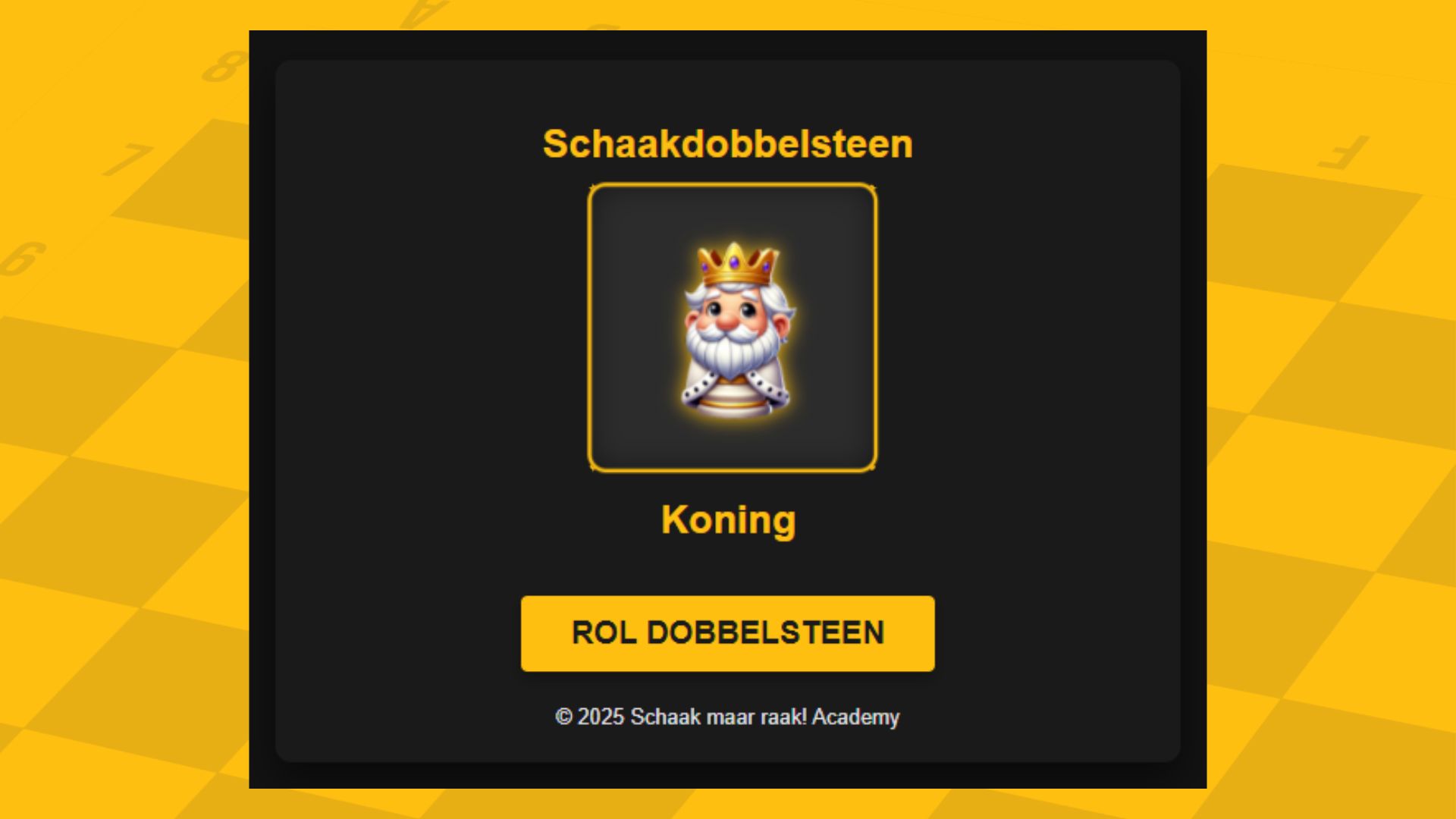 Schermafbeelding van schaakdobbelsteen